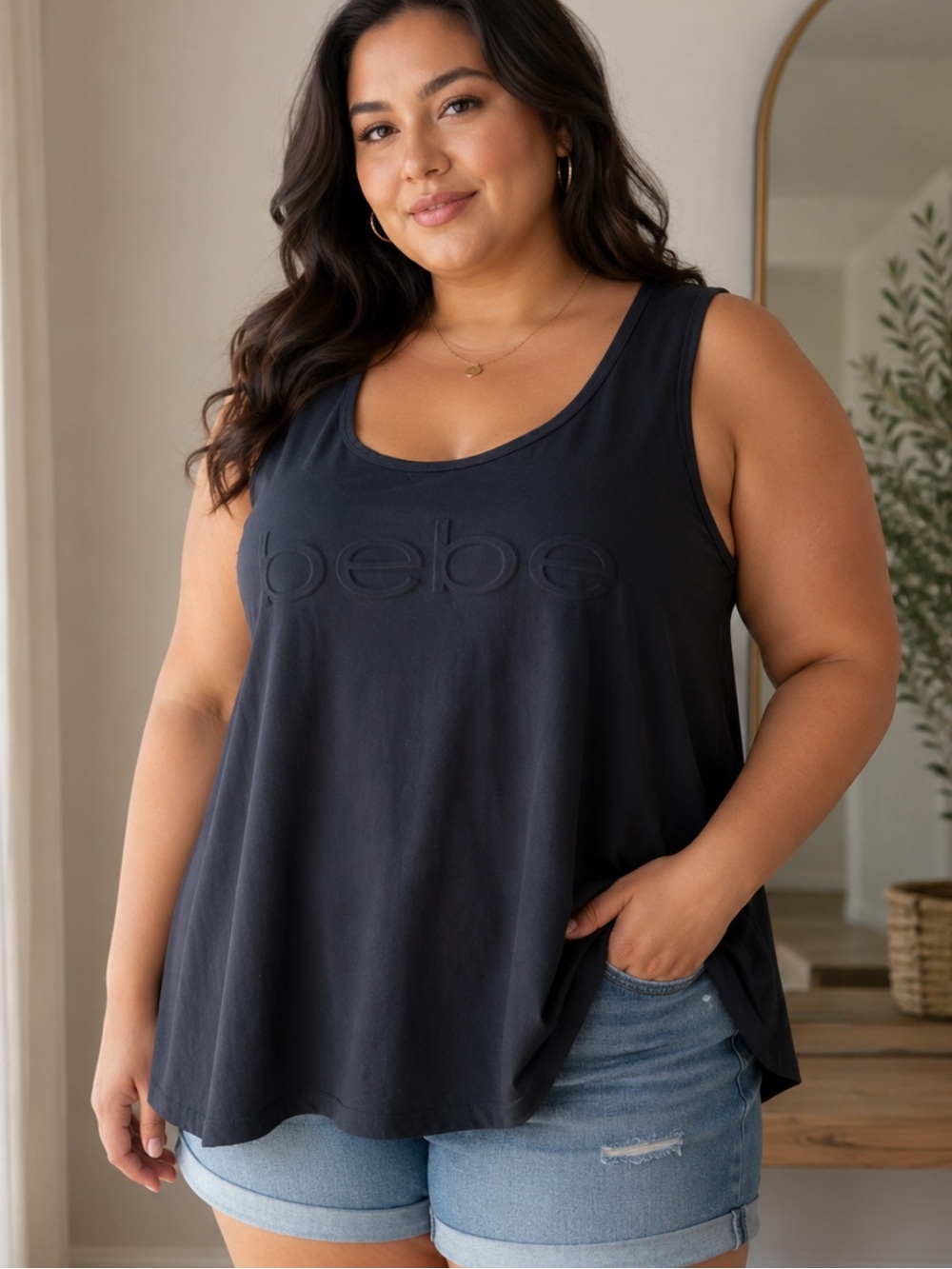 Bebe Athleisure Tank Top Sport Activewear Gym Athletic Workout Yoga Plus Size 3X